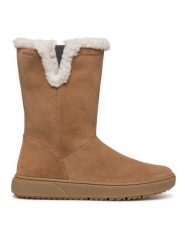 Geox Kozaki J Theleven Girl Wpf J46HYA 00022 C6627 S Brązowy. Brązowe kozaki dziewczęce Geox, bez wzorów, ze skóry, bez obcasa, bez zapięcia. Za 359.99 zł.