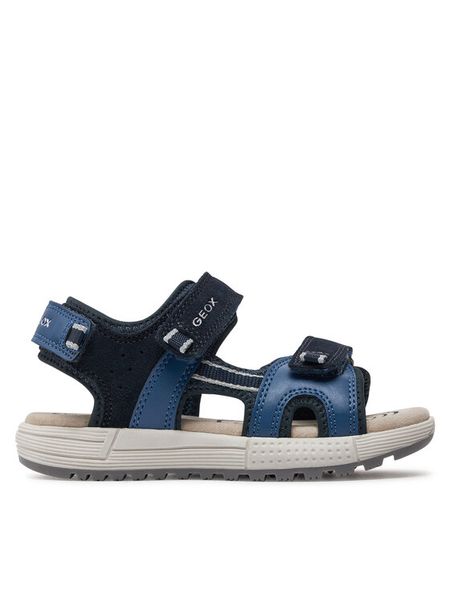 Geox Sandały J Sandal Alben Boy J35AVA 01520 CF44M S Granatowy. Niebieskie sandały chłopięce Geox, ze skóry, bez zapięcia. Za 319.99 zł.