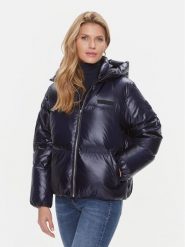 Tommy Hilfiger Kurtka puchowa New York Gloss WW0WW40836 Granatowy Relaxed Fit. Niebieskie kurtki damskie Tommy Hilfiger, xl, bez wzorów, z puchu, bez kaptura. Za 1,289.00 zł.