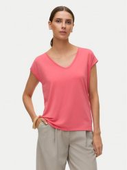 Vero Moda T-Shirt Filli 10247666 Różowy Relaxed Fit. Czerwone t-shirty damskie Vero Moda, l, bez wzorów, z syntetyku, bez kołnierzyka. Za 99.99 zł.