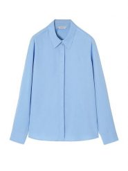 TATUUM Koszula "Erwina" w kolorze błękitnym rozmiar: 40. Niebieskie koszule damskie TATUUM, bez wzorów, z lyocellu, bez kołnierzyka, bez ramiączek. Za 168.06 zł.