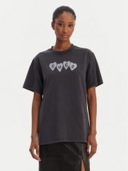 HUGO T-Shirt Vintage 50561164 Czarny Relaxed Fit. Czarne t-shirty damskie Hugo, xs, bez wzorów, z bawełny, bez kołnierzyka. Za 319.99 zł.