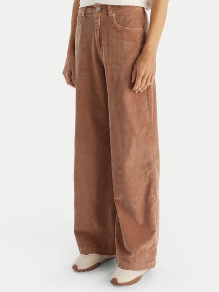 Roxy Spodnie materiałowe ERJNP03678 Brązowy Regular Fit. Brązowe spodnie materiałowe damskie Roxy, bez wzorów, z bawełny. Za 189.99 zł.