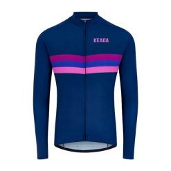 Damska koszulka rowerowa z długim rękawem - Sunset. Fioletowe koszulki damskie KEADA SPORTS, l, bez wzorów, bez kołnierzyka, bez ramiączek. W wyprzedaży za 268.00 zł.