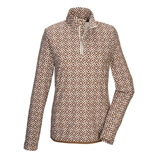 Bluza longsleeve damska Killtec KSW 109 WMN LS SHRT. Brązowe bluzy damskie Killtec, bez wzorów, z elastanu, bez kaptura. Za 249.99 zł.
