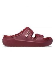 Crocs Klapki "Classic Cozzzy" w kolorze bordowym rozmiar: 39/40. Czerwone klapki damskie Crocs, bez wzorów, z otwartym noskiem, bez obcasa, bez zapięcia. Za 149.31 zł.