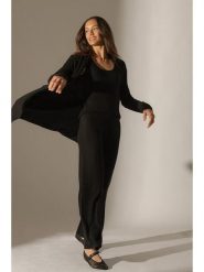 Perfect Cashmere Kaszmirowy kardigan "Kara" w kolorze czarnym rozmiar: L. Czarne kardigany damskie Perfect Cashmere, l, bez wzorów, z kaszmiru. Za 434.99 zł.