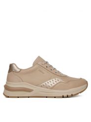 Rieker Sneakersy M6607-60 Beżowy. Brązowe obuwie sportowe damskie Rieker, ze skóry, bez zapięcia. Za 369.99 zł.