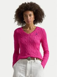 Polo Ralph Lauren Sweter 211971870509 Różowy Slim Fit. Czerwone swetry klasyczne damskie Polo Ralph Lauren, m, z bawełny, bez kołnierzyka. Za 949.99 zł.