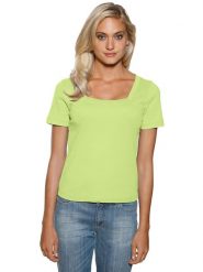 Heine Koszulka w kolorze zielonym rozmiar: 42. Zielone bluzki damskie Heine, bez wzorów, bez kołnierzyka, bez ramiączek. Za 56.99 zł.