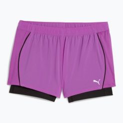 Spodenki do biegania damskie PUMA Run Velocity 2IN1 3". Fioletowe spodenki sportowe damskie Puma, na lato, xs, bez wzorów, z materiału, do biegania. Za 139.99 zł.