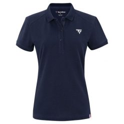 Koszulka polo damska Tecnifibre 2024. Niebieskie bluzki damskie TECNIFIBRE, bez wzorów, z dzianiny, sportowe, bez kołnierzyka, bez ramiączek. W wyprzedaży za 234.00 zł.