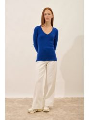 Just Cashmere Kaszmirowy sweter "Abby" w kolorze niebieskim rozmiar: S. Niebieskie swetry klasyczne damskie Just Cashmere, s, z kaszmiru, bez kołnierzyka. Za 456.99 zł.