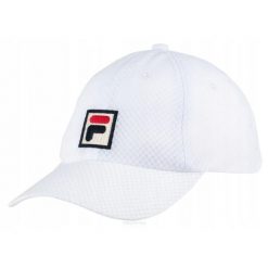 Czapka tenisowa Fila Mesh Cap Sampau biała. Białe czapki damskie Fila, na zimę, bez wzorów, z meshu. Za 79.00 zł.