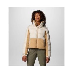 Kurtka ocieplana damska Columbia Leadbetter Point II Sherpa Hybrid. Białe kurtki damskie Columbia, na zimę, bez wzorów, bez kaptura. Za 429.99 zł.