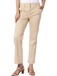 Heine Spodnie w kolorze beżowo-białym rozmiar: 40. Brązowe spodnie materiałowe damskie Heine, bez wzorów, z materiału. Za 104.99 zł.