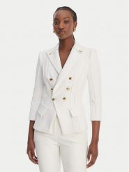 Elisabetta Franchi Marynarka GI-218-61E2-V780 Biały Regular Fit. Białe marynarki i żakiety damskie Elisabetta Franchi, bez wzorów, z syntetyku. Za 3,319.00 zł.