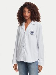 Tommy Hilfiger Koszula UW0UW05764 Niebieski jasny Regular Fit. Niebieskie koszule damskie Tommy Hilfiger, s, bez wzorów, z bawełny, bez kołnierzyka, bez ramiączek. Za 249.99 zł.
