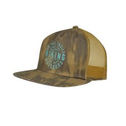Czapka z daszkiem Buff Trucker Ikshi Fawn. Brązowe czapki z daszkiem damskie Buff, bez wzorów, z elastanu. Za 89.99 zł.