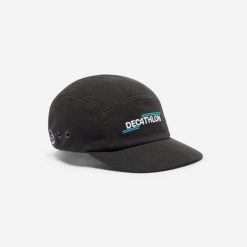 Czapka z daszkiem na deskorolkę CAP900, 5 paneli, kolekcja „Since 1976”, czarna. Białe czapki z daszkiem damskie Decathlon, bez wzorów, z bawełny. Za 69.99 zł.