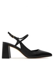 Aldo Sandały Laura 13728101 Czarny. Czarne sandały damskie ALDO, bez wzorów, ze skóry, bez obcasa, na słupku, bez zapięcia. Za 359.99 zł.