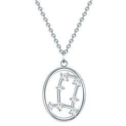 Trilani Naszyjnik srebrny srebro wysokiej próby Cyrkonia srebrny Naszyjniki 1 ct Damski. Szare naszyjniki damskie Trilani, z cyrkonią, srebrne. Za 101.99 zł.