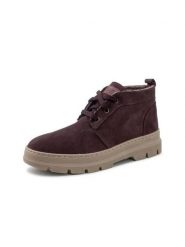 Natural world Skórzane botki w kolorze czerwonym rozmiar: 40. Czerwone botki damskie Natural World, z wełny, bez obcasa, bez zapięcia. Za 213.18 zł.