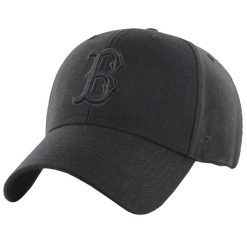 Czapka z daszkiem dla dorosłych 47 Brand MLB Boston Red Sox Cap. Czarne czapki z daszkiem damskie 47 Brand, bez wzorów, z materiału. Za 190.50 zł.