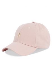 Tommy Hilfiger Czapka z daszkiem Elevated Chic Cap AW0AW17128 Różowy. Czerwone czapki z daszkiem damskie Tommy Hilfiger, bez wzorów, z bawełny. Za 129.99 zł.