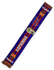 Szalik Barcelona Raphinha - oficjalny licencjonowany. Czerwone szaliki damskie FC BARCELONA, bez wzorów, z bawełny. Za 94.90 zł.