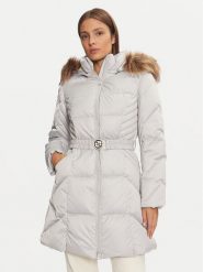 Guess Kurtka puchowa New Olga W4BL40 WEX52 Szary Regular Fit. Szare kurtki damskie Guess, xs, z aplikacjami, z puchu, bez kaptura. Za 679.99 zł.