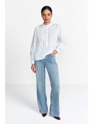 Rich & Royal Bluzka w kolorze białym rozmiar: 36. Białe bluzki damskie Rich & Royal, bez wzorów, z bawełny, bez kołnierzyka, bez ramiączek. Za 223.46 zł.