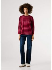 Pepe Jeans Koszulka "Banilla" w kolorze jasnoróżowo-czerwonym rozmiar: M. Czerwone koszulki damskie Pepe Jeans, m, bez wzorów, z bawełny, bez kołnierzyka, bez ramiączek. Za 104.99 zł.