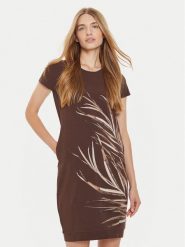 Tatuum Sukienka codzienna Koka 2 T2309.208B Brązowy Regular Fit. Brązowe sukienki damskie TATUUM, bez wzorów, z bawełny, bez ramiączek. Za 119.99 zł.