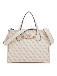 Guess Torebka w kolorze kremowym - 34 x 26 x 13 cm rozmiar: onesize. Brązowe torebki klasyczne damskie Guess, z materiału, przez ramię, bez dodatków. Za 417.28 zł.