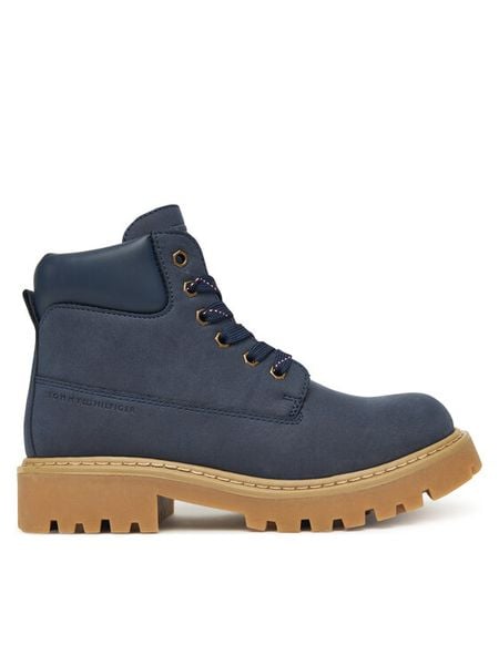 Tommy Hilfiger Trapery T3X5-34125-1269 D Granatowy. Niebieskie buty zimowe chłopięce Tommy Hilfiger, ze skóry, bez zapięcia. Za 309.99 zł.