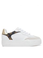 Guess Sneakersy FLPSWO ELE12 Biały. Białe obuwie sportowe damskie Guess, ze skóry, bez zapięcia. Za 319.99 zł.