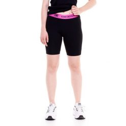 Krótkie legginsy Energy. Czarne legginsy damskie LEONE 1947 APPAREL, l, bez wzorów, z tkaniny. Za 82.10 zł.