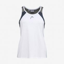 Koszulka bez rękawów damska CLUB 22 Tank Top. Białe koszulki damskie Head, bez wzorów, z dżerseju, bez kołnierzyka, bez ramiączek. W wyprzedaży za 101.50 zł.