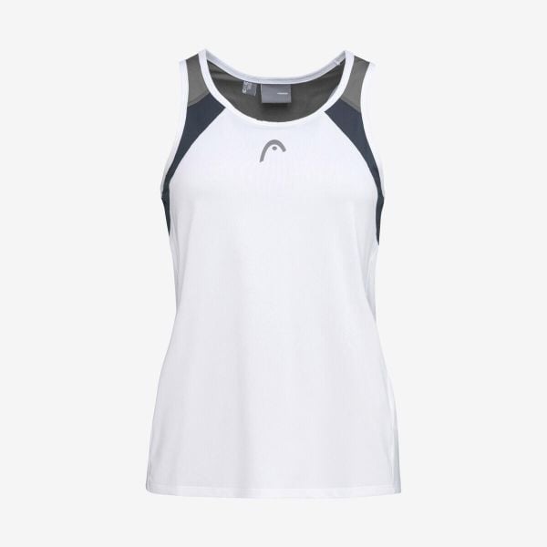 Koszulka bez rękawów damska CLUB 22 Tank Top. Białe koszulki damskie Head, bez wzorów, z dżerseju, bez kołnierzyka, bez ramiączek. W wyprzedaży za 101.50 zł.