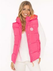 Zwillingsherz Kamizelka pikowana w kolorze różowym rozmiar: XXL. Różowe kamizelki damskie Zwillingsherz, xxl, bez wzorów, bez kaptura. Za 173.99 zł.