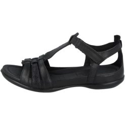 Buty do chodzenia damskie Ecco 24087353859. Czarne obuwie trekkingowe damskie ECCO, z materiału, bez zapięcia. Za 432.50 zł.
