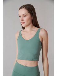 Onamaste Top sportowy w kolorze miętowym rozmiar: S/M. Zielone koszulki sportowe damskie Onamaste, m, bez wzorów, bez ramiączek, outdoorowe. Za 126.99 zł.