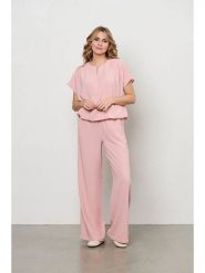 &Co Woman Spodnie "Nelly" w kolorze jasnoróżowym rozmiar: 3XL. Różowe spodnie materiałowe damskie &Co Woman, bez wzorów, z materiału. Za 187.07 zł.