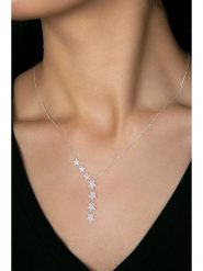 Miu Silver Srebrny naszyjnik z elementem ozdobnym - dł. 42 cm rozmiar: onesize. Szare naszyjniki damskie Miu Silver, z cyrkonią, srebrne. Za 140.20 zł.