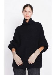 ASSUILI Sweter w kolorze czarnym rozmiar: 34. Czarne swetry klasyczne damskie Assuili, ze splotem, bez kołnierzyka. Za 113.99 zł.