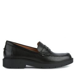 Mokasyny Geox. Czarne mokasyny damskie Geox, bez obcasa. Za 339.99 zł.