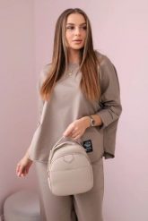 Komplet bawełniany bluza + spodnie fango. Bluzy damskie KESI, l, bez wzorów, z bawełny, bez kaptura. Za 284.37 zł.