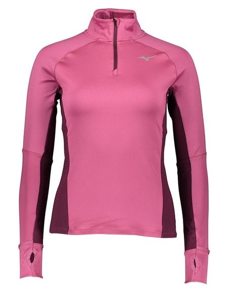 Mizuno Koszulka funkcyjna "Warmalite" w kolorze różowym rozmiar: M. Różowe koszulki damskie Mizuno, m, bez wzorów, z materiału, bez kołnierzyka, bez ramiączek. Za 136.45 zł.