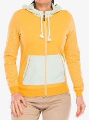 Bluza z kapturem damska Edelrid Bege Zip Hoody. Żółte bluzy damskie EDELRID, l, bez wzorów, z bawełny, z kapturem. Za 296.99 zł.